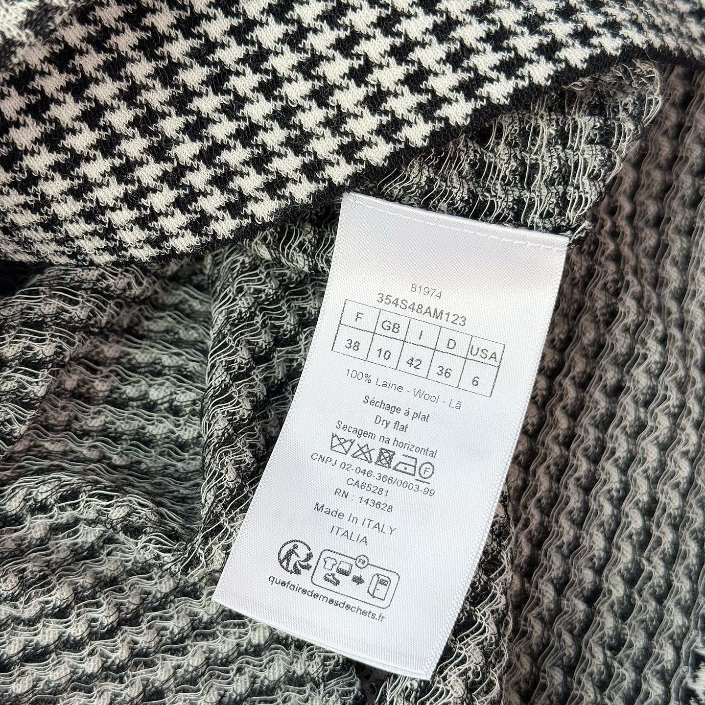 Dior Dior Houndstooth Wool Sweater Size 38 Size S / US 4 / IT 40 - 10 Thumbnail