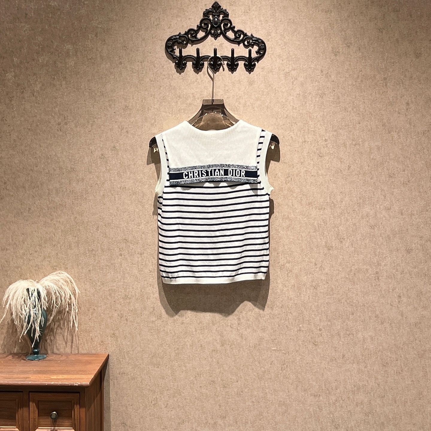 Dior Dior Striped Logo Knit Tank Top Size 38 Size S / US 4 / IT 40 - 2 Thumbnail
