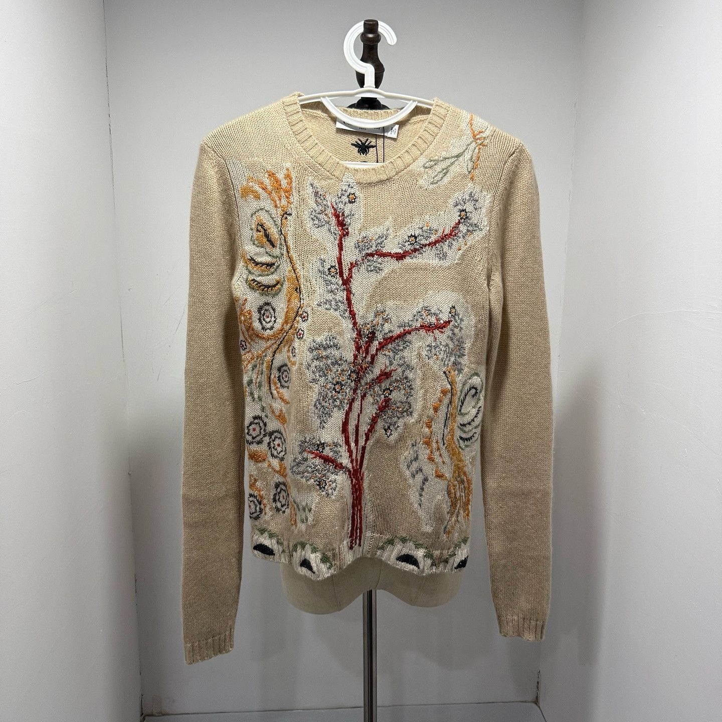 Dior Dior Floral Embroidered Cashmere Sweater Size 34 Size XS / US 0-2 / IT 36-38 - 6 Thumbnail