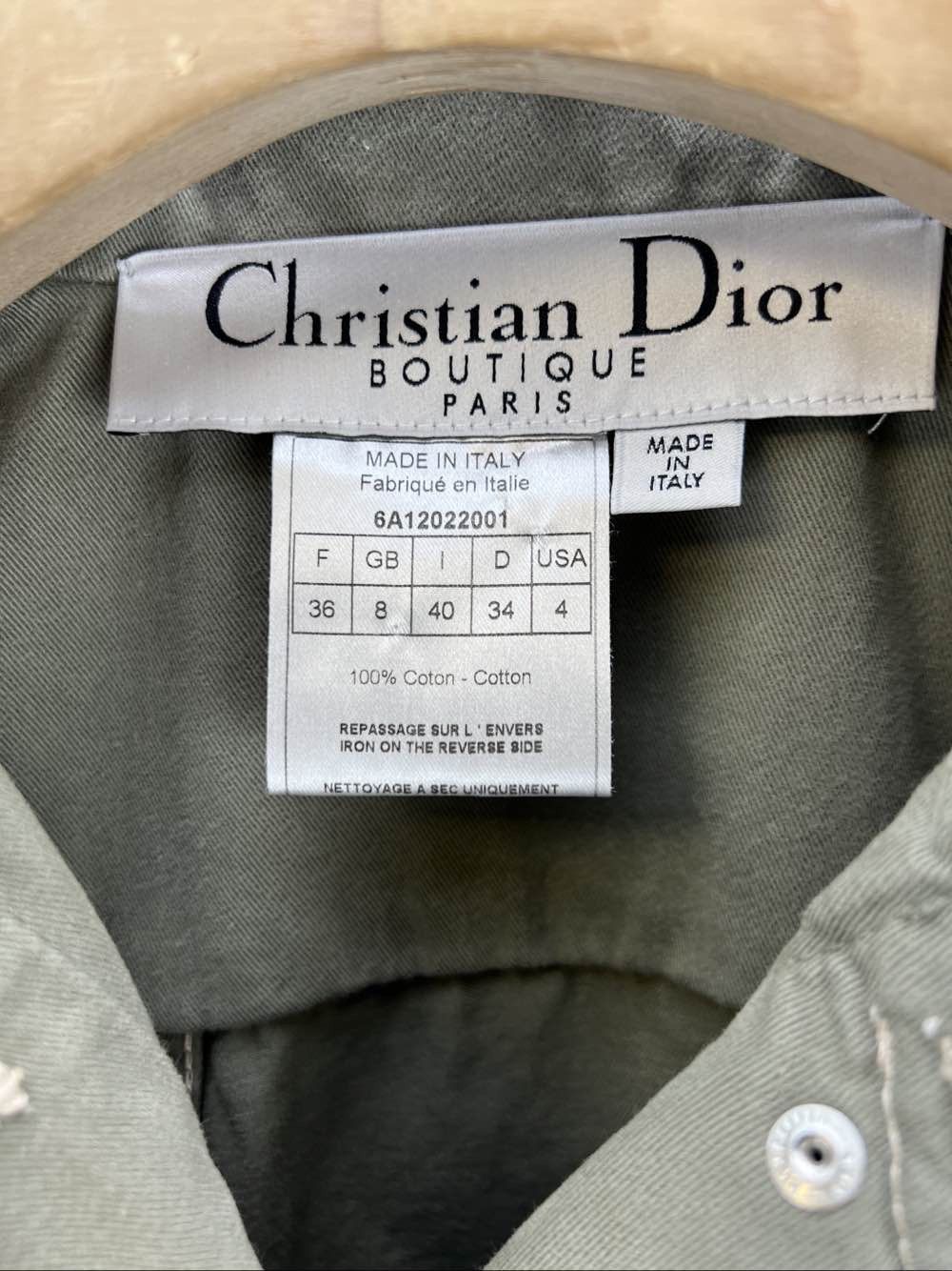 Dior Dior Green Utility Jacket Size 36 Size XS / US 0-2 / IT 36-38 - 4 Thumbnail