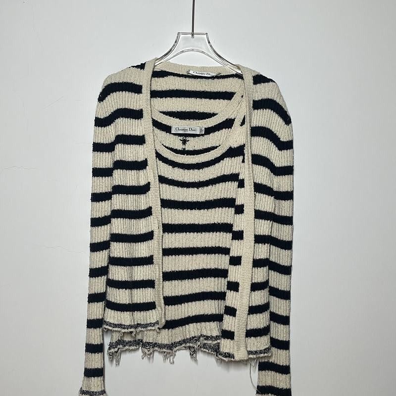 Dior Dior Striped Knit Sweater Set Size 40 Size M / US 6-8 / IT 42-44 - 6 Thumbnail