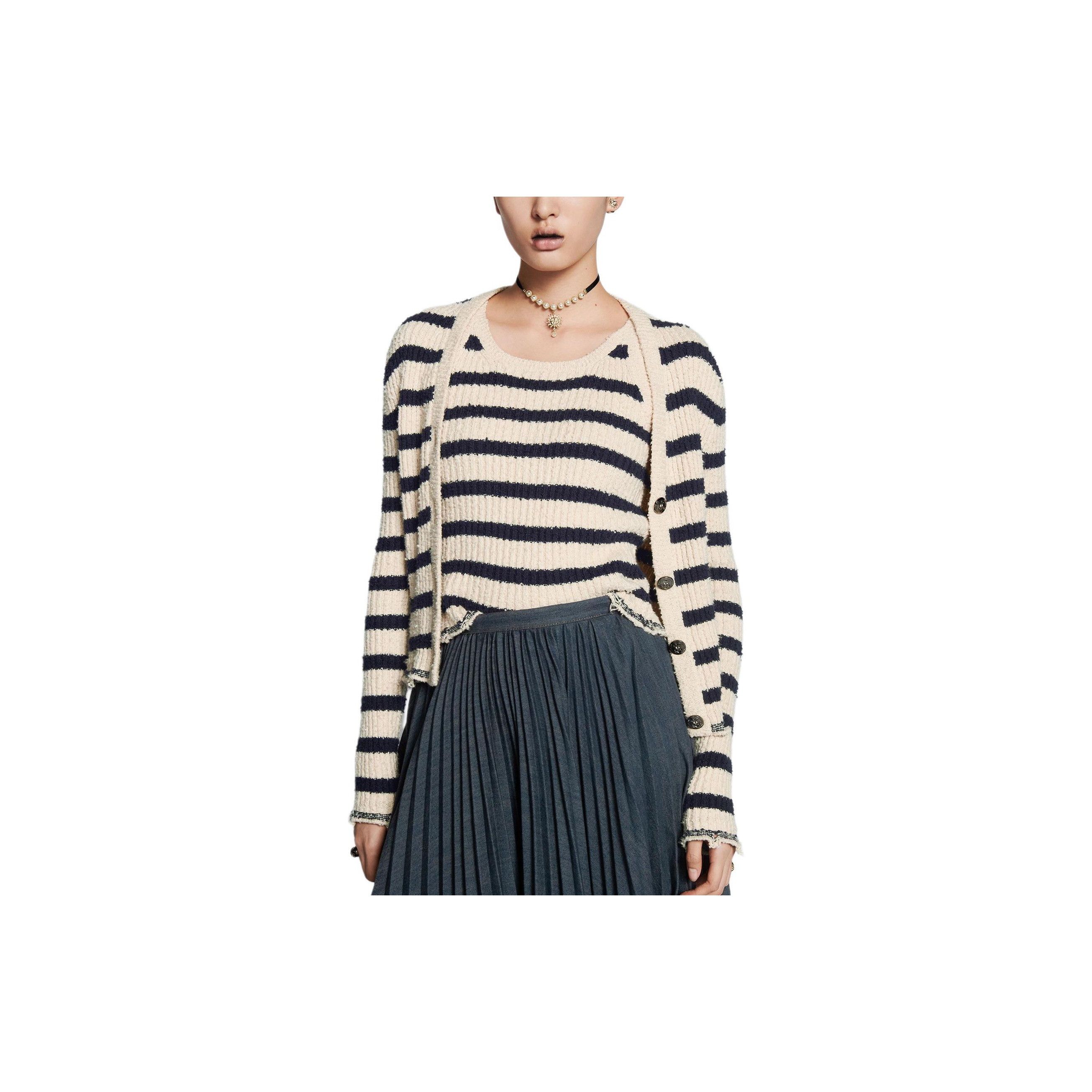 Dior Dior Striped Knit Sweater Set Size 40 Size M / US 6-8 / IT 42-44 - 8 Thumbnail