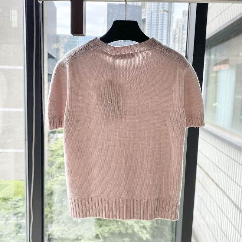 Dior Dior Star Logo Cashmere Short Sleeve Sweater Size 38 Size S / US 4 / IT 40 - 2 Thumbnail