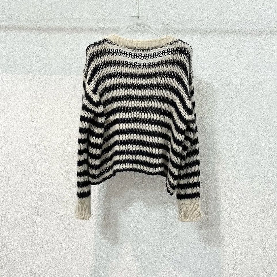Dior Christian Dior Striped Cashmere Blend Sweater Size FR 36 Size XS / US 0-2 / IT 36-38 - 2 Thumbnail
