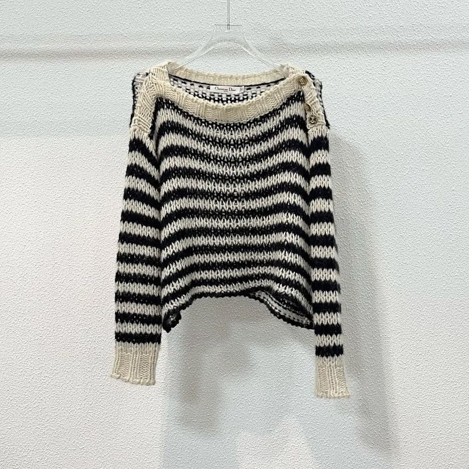 Dior Christian Dior Striped Cashmere Blend Sweater Size FR 36 Size XS / US 0-2 / IT 36-38 - 5 Thumbnail
