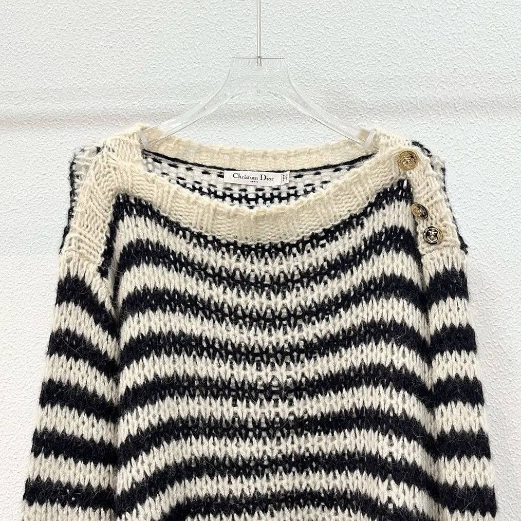 Dior Christian Dior Striped Cashmere Blend Sweater Size FR 36 Size XS / US 0-2 / IT 36-38 - 6 Thumbnail