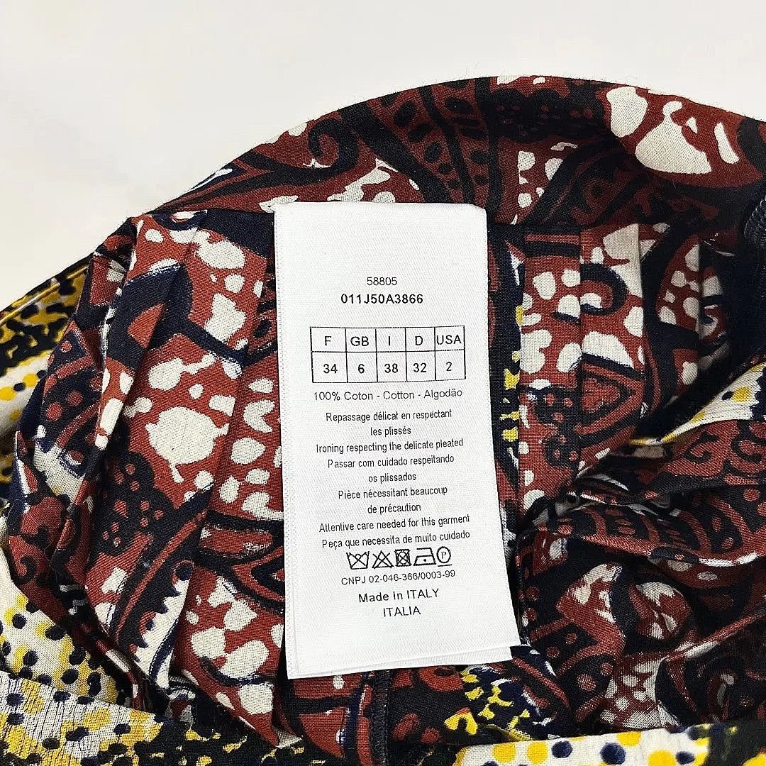 Dior Dior Patterned Pleated Midi Skirt Size 34 Size 25" / US 0 / IT 36 - 4 Thumbnail