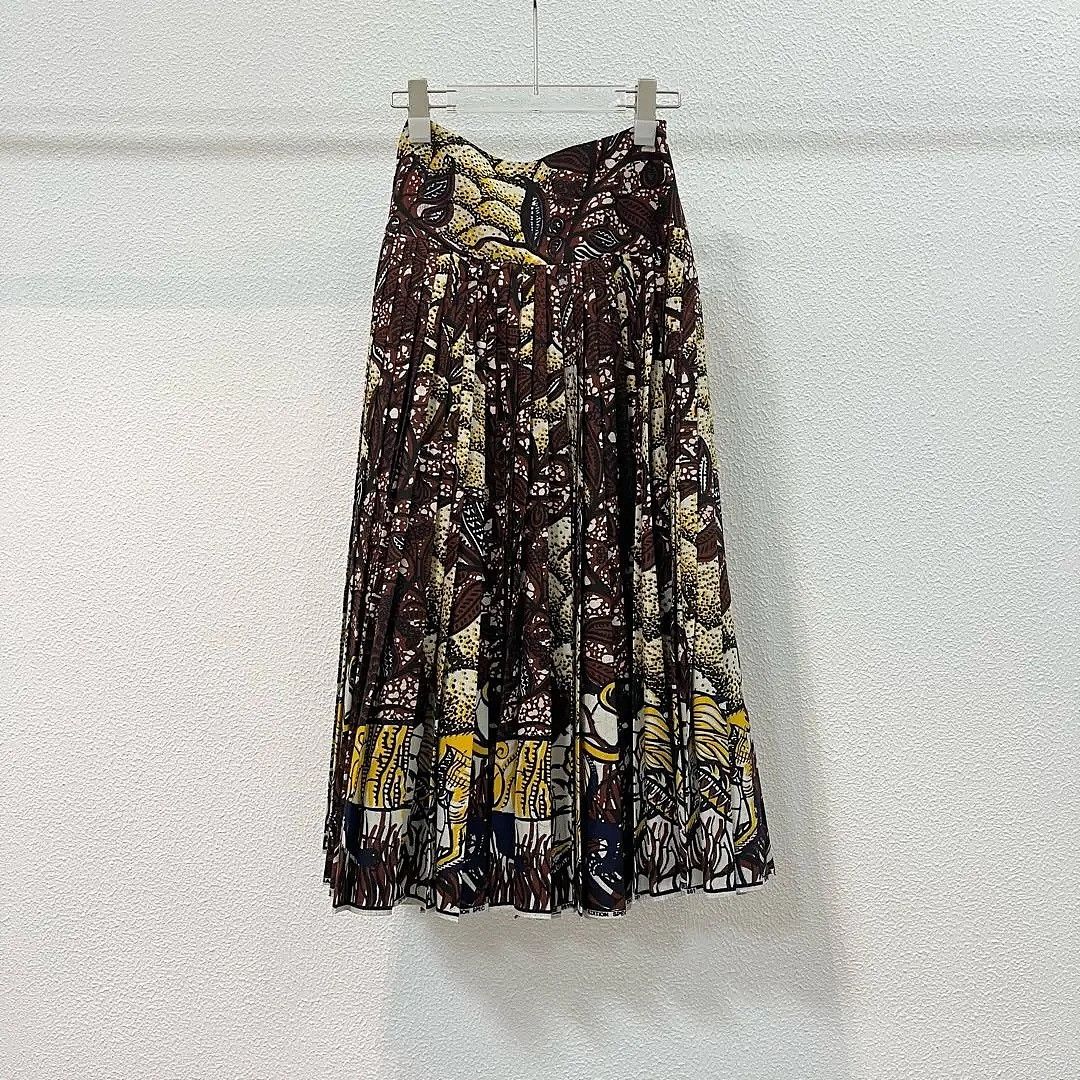 Dior Dior Patterned Pleated Midi Skirt Size 34 Size 25" / US 0 / IT 36 - 5 Thumbnail
