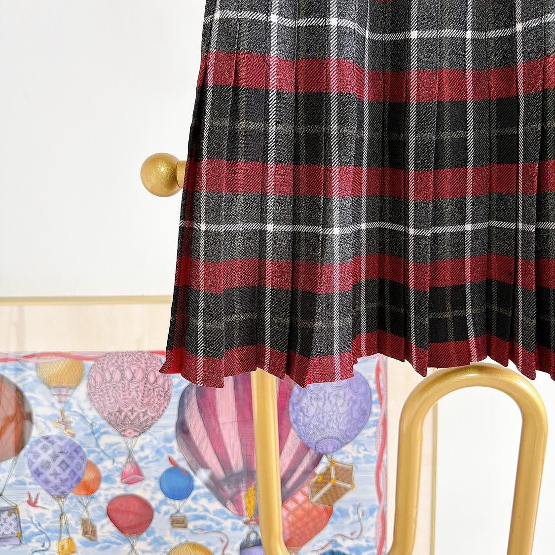 Dior Christian Dior Plaid Belted Mini Skirt Size 34 Size 25" / US 0 / IT 36 - 8 Thumbnail