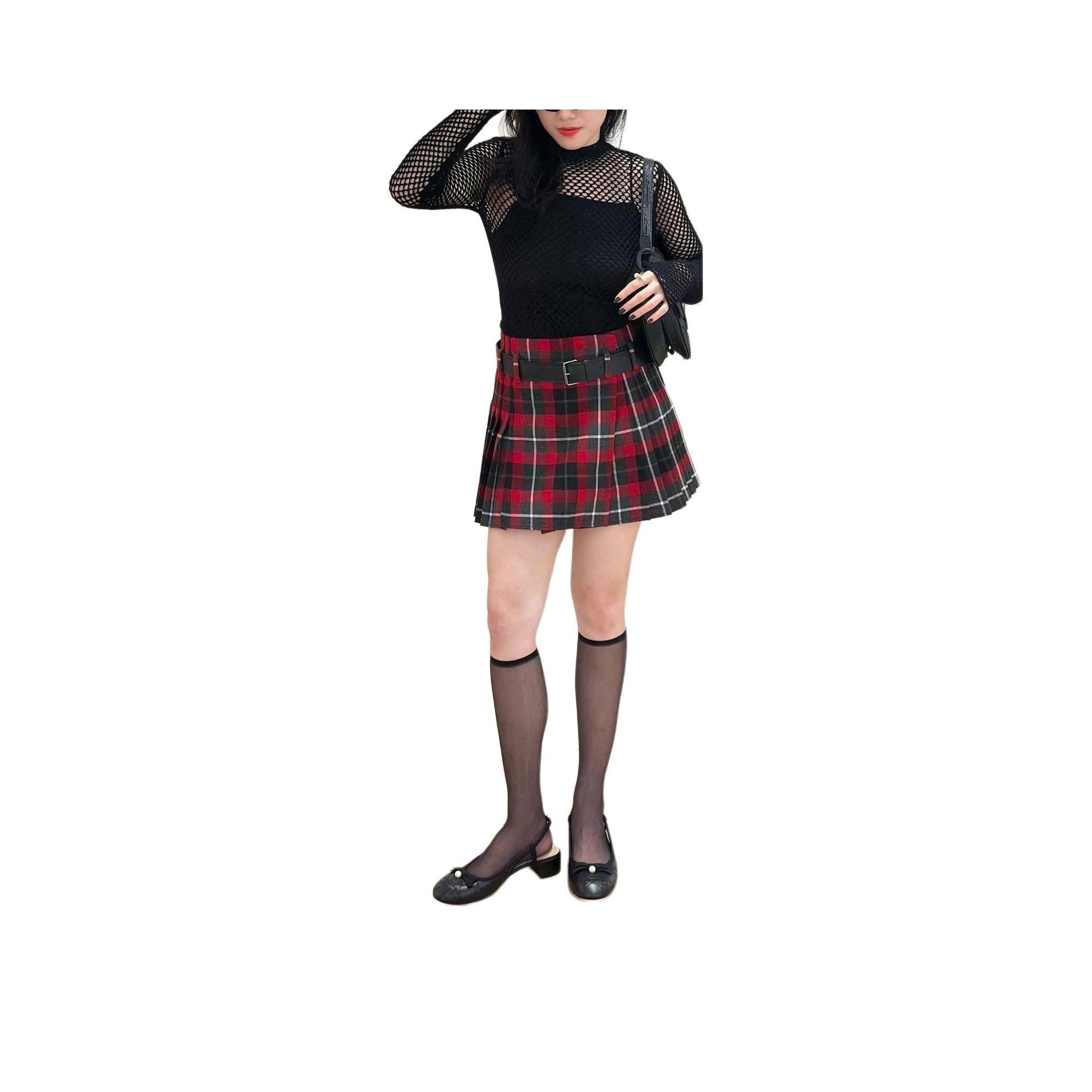 Dior Christian Dior Plaid Belted Mini Skirt Size 34 Size 25" / US 0 / IT 36 - 10 Thumbnail