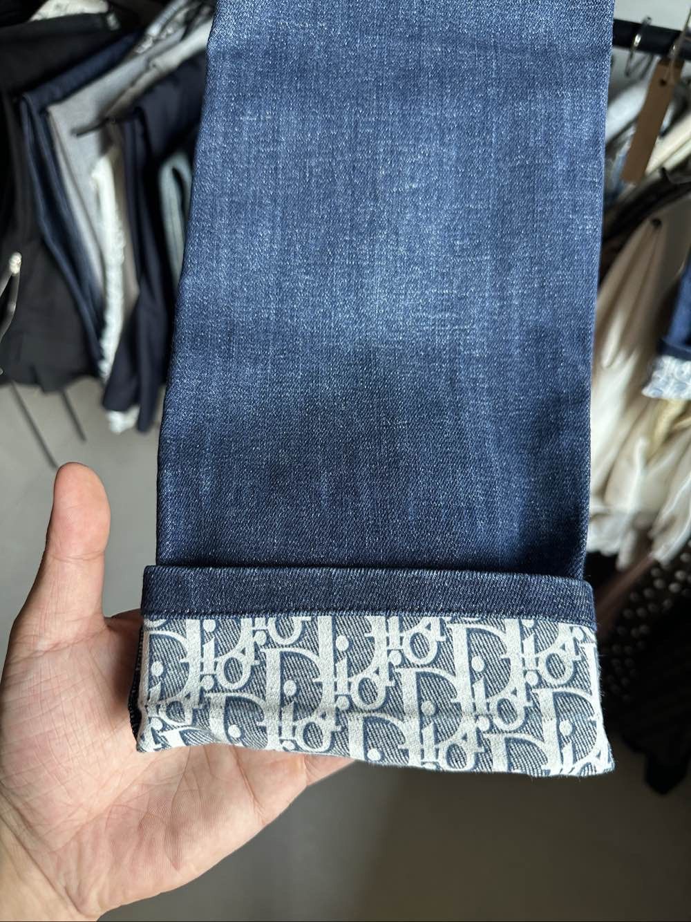 Dior Dior Oblique Cuff Denim Jeans Size 29 Size US 29 - 6 Thumbnail