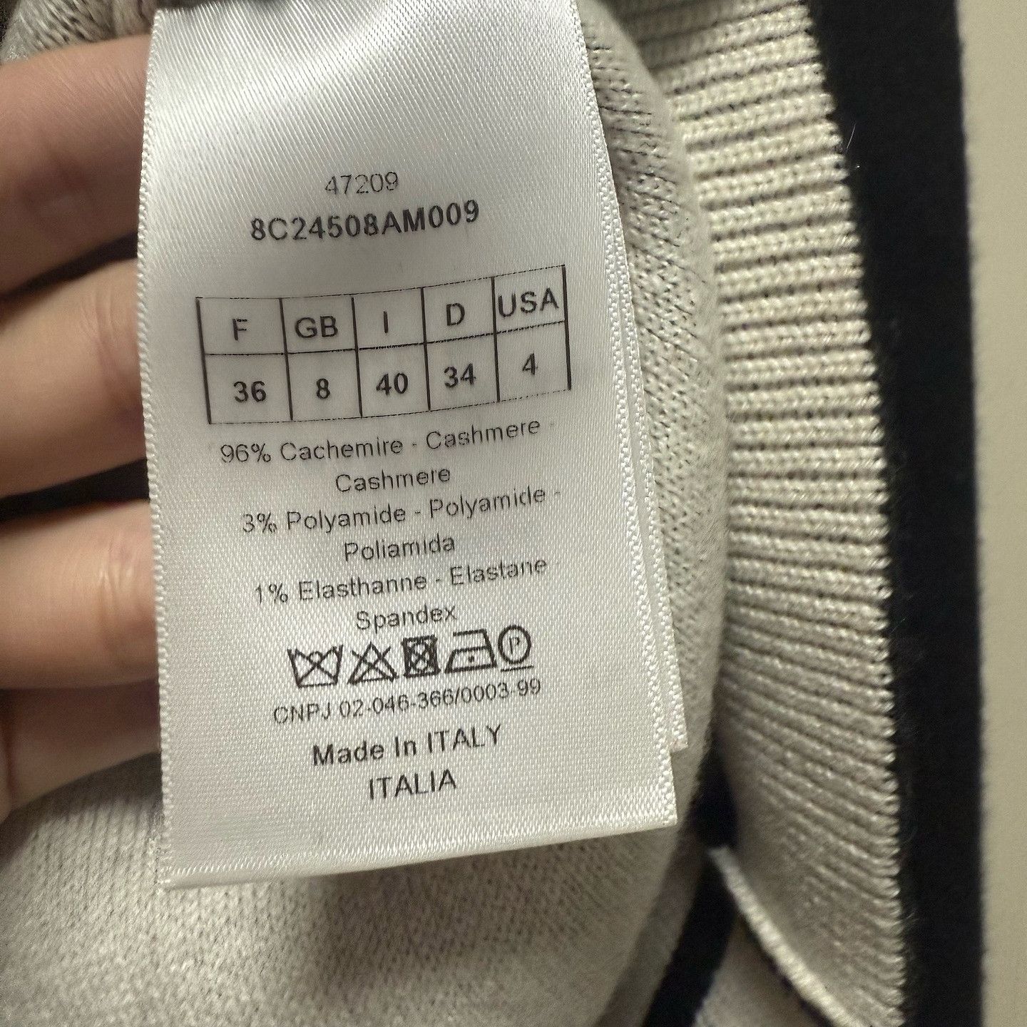 Dior Dior J'Adior 8 Cashmere Sweater Size 36 Size XS / US 0-2 / IT 36-38 - 4 Thumbnail