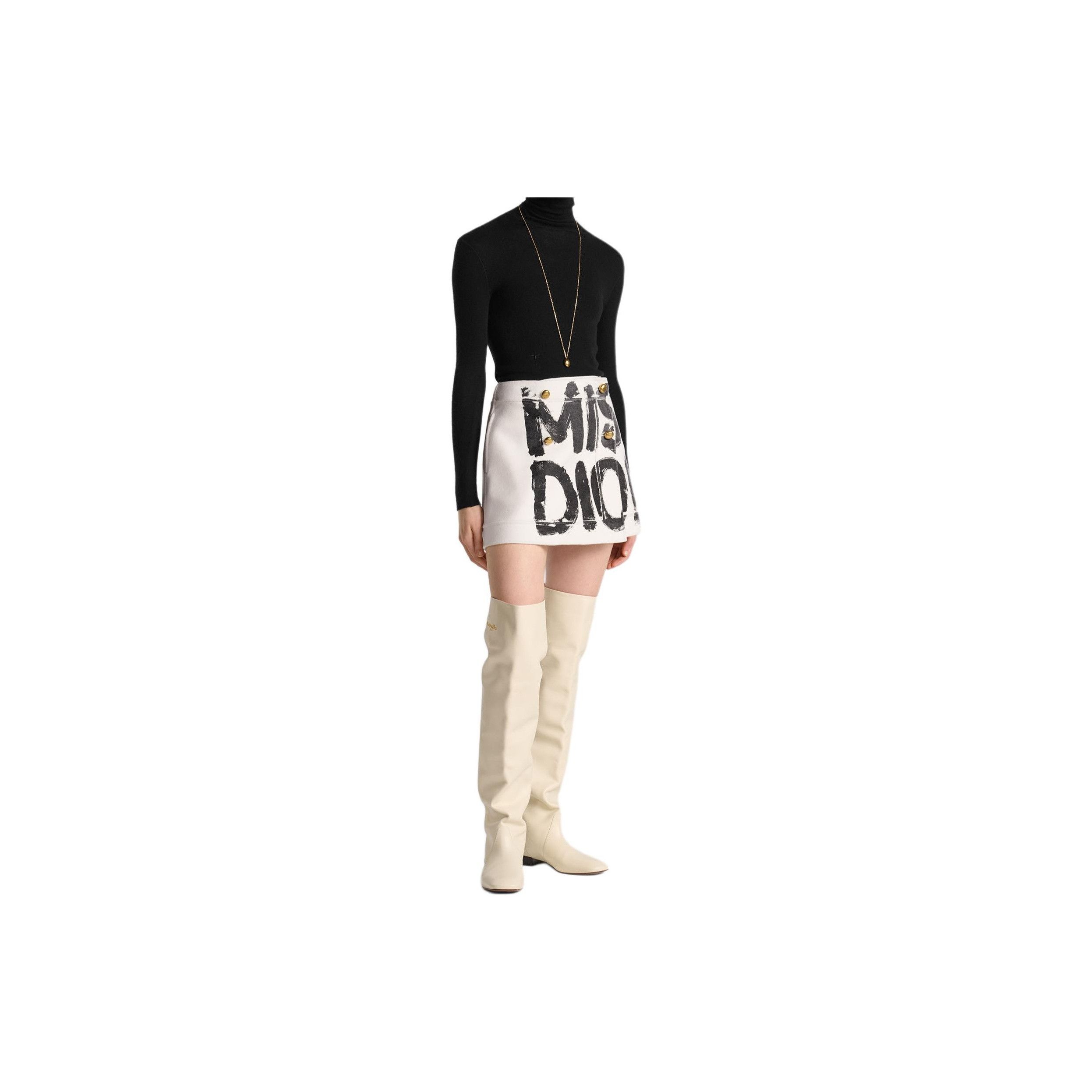 Dior Dior Logo Mini Skirt FR 34 Size 25" / US 0 / IT 36 - 10 Thumbnail