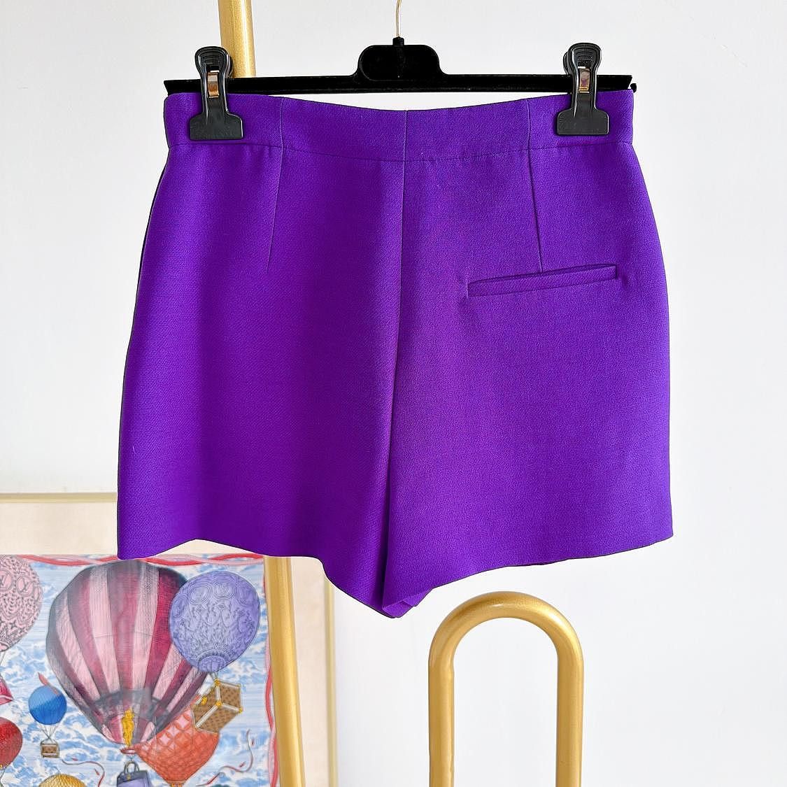 Dior Dior Purple Wool Blend Shorts Size 36 Size 26" / US 2 / IT 38 - 2 Thumbnail