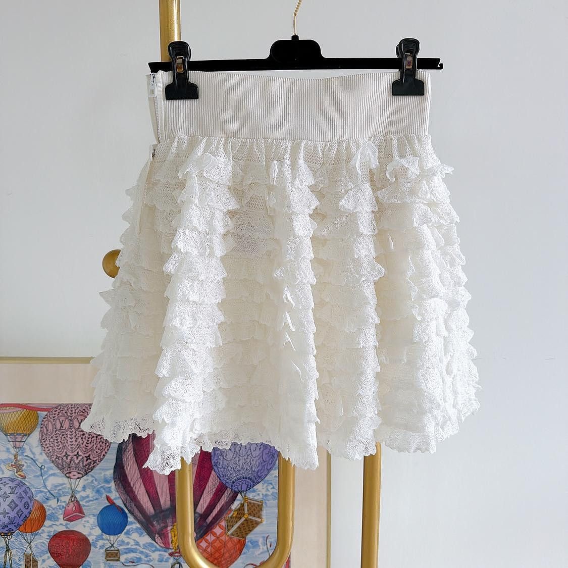 Dior Christian Dior Ruffled Silk Blend Mini Skirt FR 38 Size 27" / US 4 / IT 40 - 2 Thumbnail