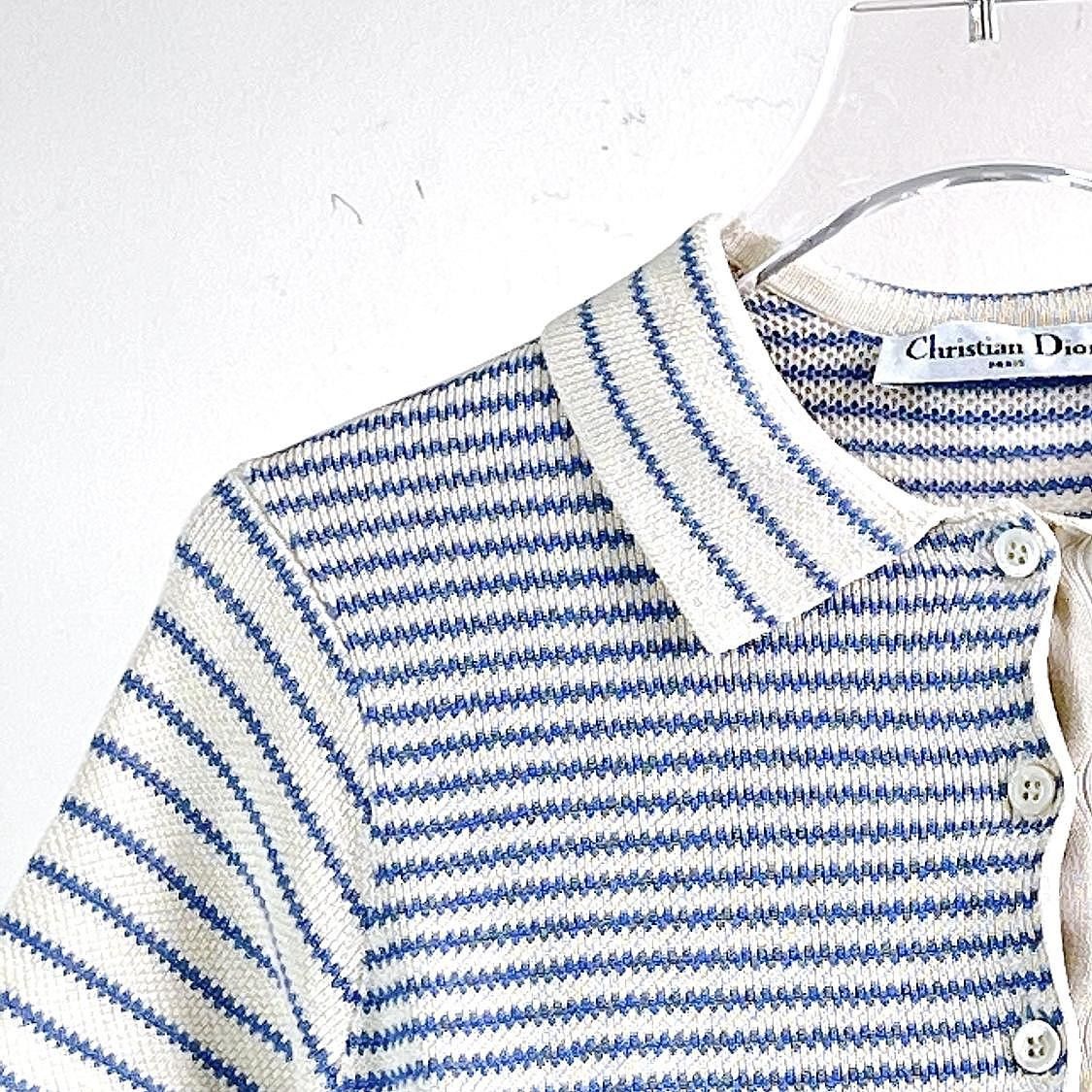 Dior Dior Striped Crest Knit Polo Shirt Size 36 Size XS / US 0-2 / IT 36-38 - 5 Thumbnail