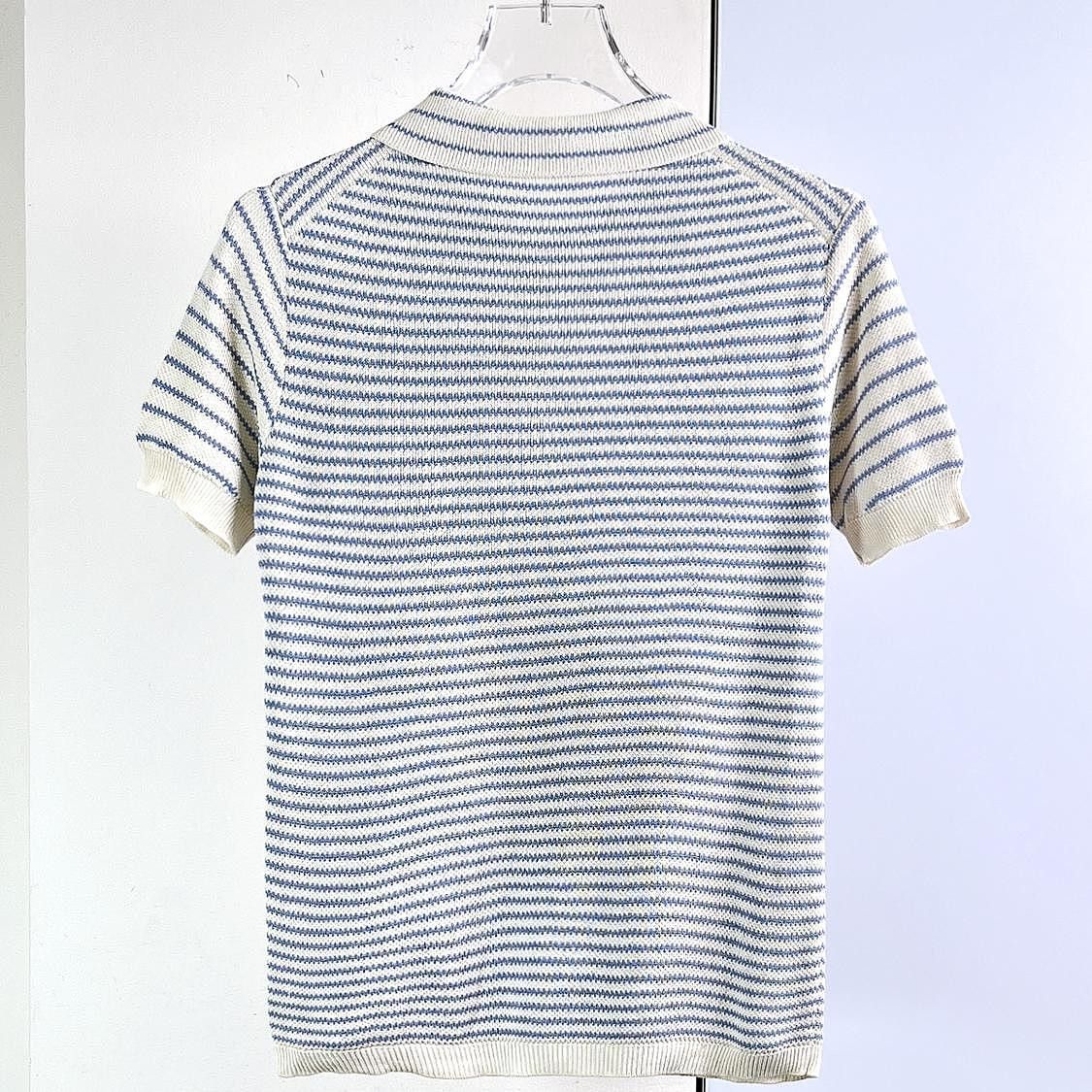Dior Dior Striped Crest Knit Polo Shirt Size 36 Size XS / US 0-2 / IT 36-38 - 2 Thumbnail