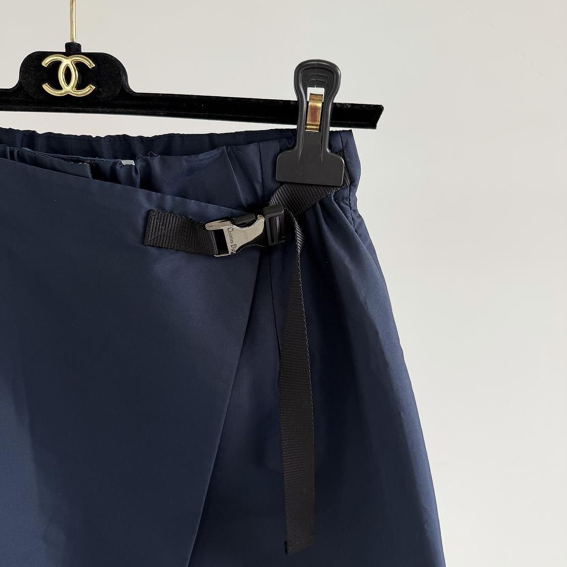 Dior Christian Dior Logo Patch Buckle Wrap Mini Skirt Size FR 34 Size 25" / US 0 / IT 36 - 6 Thumbnail