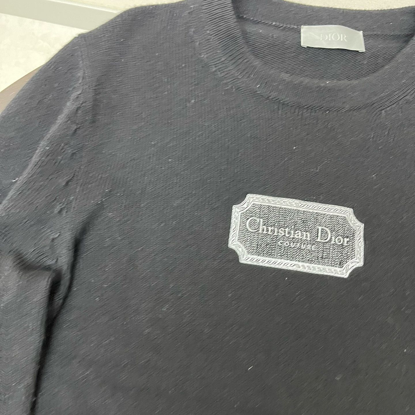 Dior Dior Christian Dior Couture Patch Sweater Size L Size US L / EU 52-54 / 3 - 14 Thumbnail