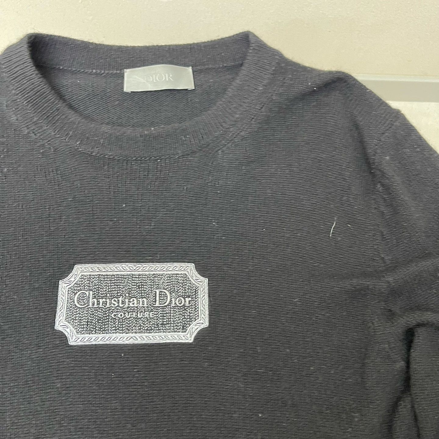 Dior Dior Christian Dior Couture Patch Sweater Size L Size US L / EU 52-54 / 3 - 13 Thumbnail