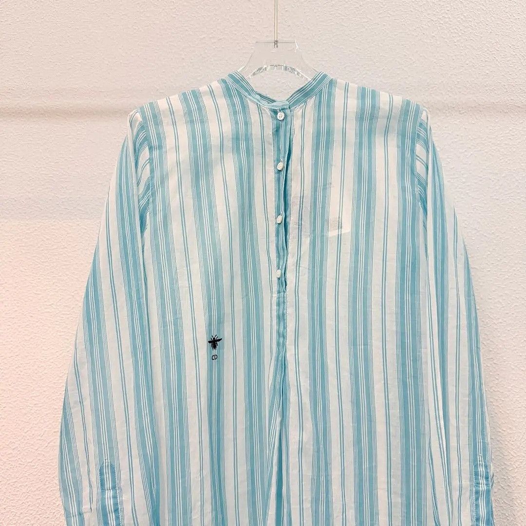 Dior Dior Striped Bee Button Up Shirt Size 34 Size XS / US 0-2 / IT 36-38 - 6 Thumbnail