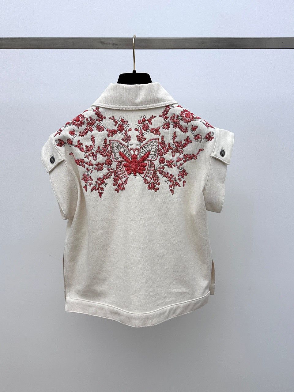 Dior Dior Butterfly Embroidery Vest Size 34 Size XS / US 0-2 / IT 36-38 - 2 Thumbnail