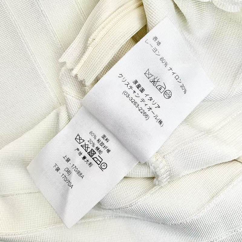 Dior Christian Dior Tiered Knit Mini Dress White Size FR 38 Size S / US 4 / IT 40 - 5 Thumbnail
