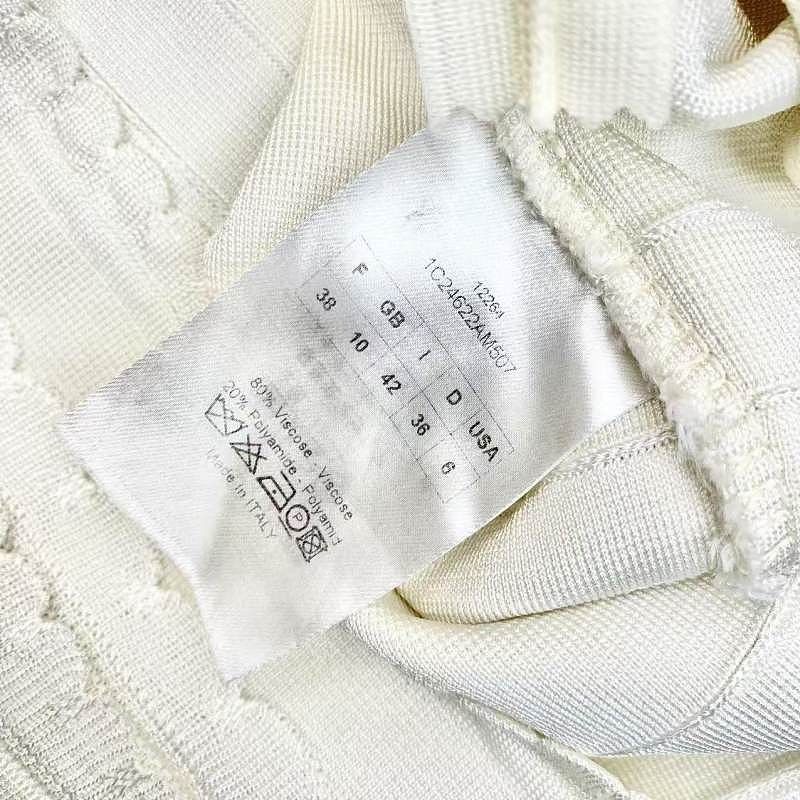 Dior Christian Dior Tiered Knit Mini Dress White Size FR 38 Size S / US 4 / IT 40 - 4 Thumbnail