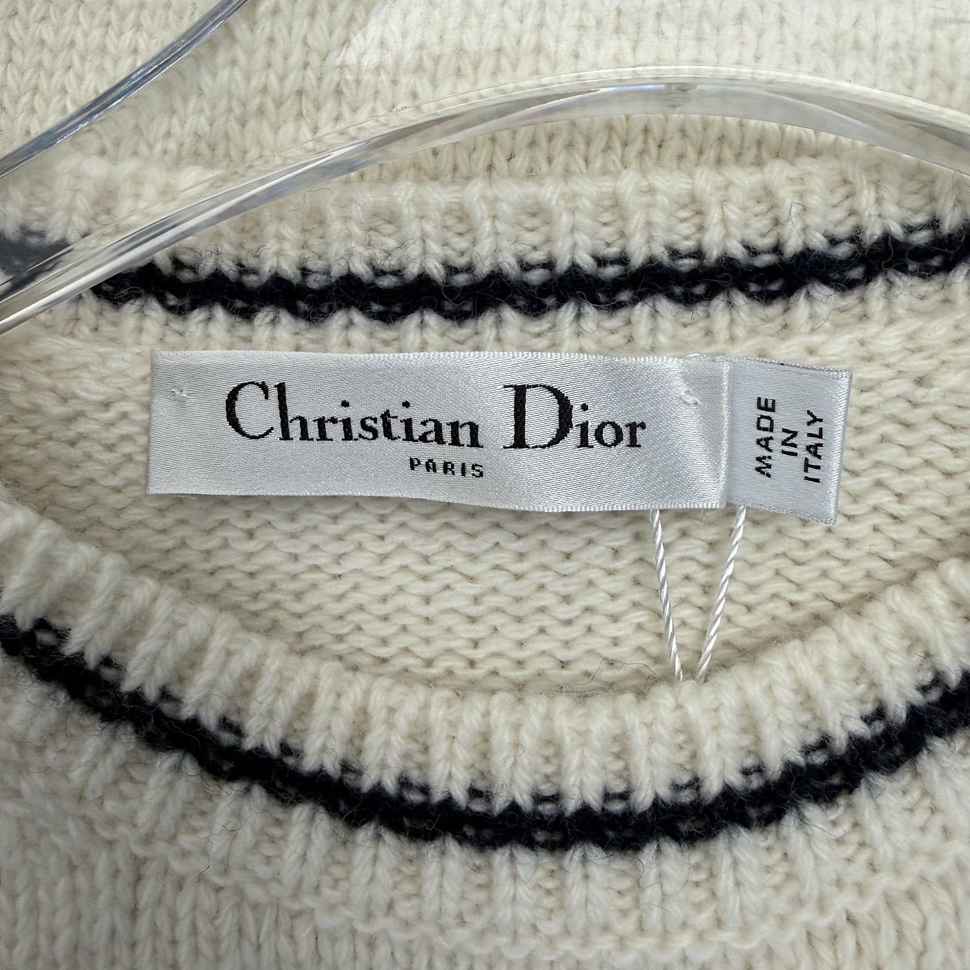 Dior Dior Logo Short Sleeve Knit Sweater Size 40 Size M / US 6-8 / IT 42-44 - 3 Thumbnail