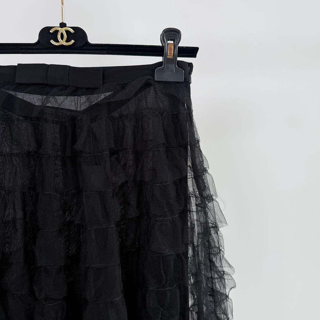 Dior Dior Ruffled Silk Midi Skirt Size 36 Size 26" / US 2 / IT 38 - 6 Thumbnail
