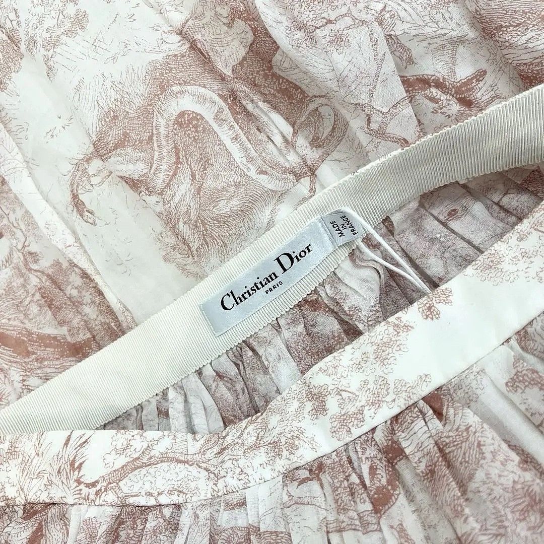 Dior Dior Toile de Jouy Print Skirt Size 34 Size 25" / US 0 / IT 36 - 3 Thumbnail
