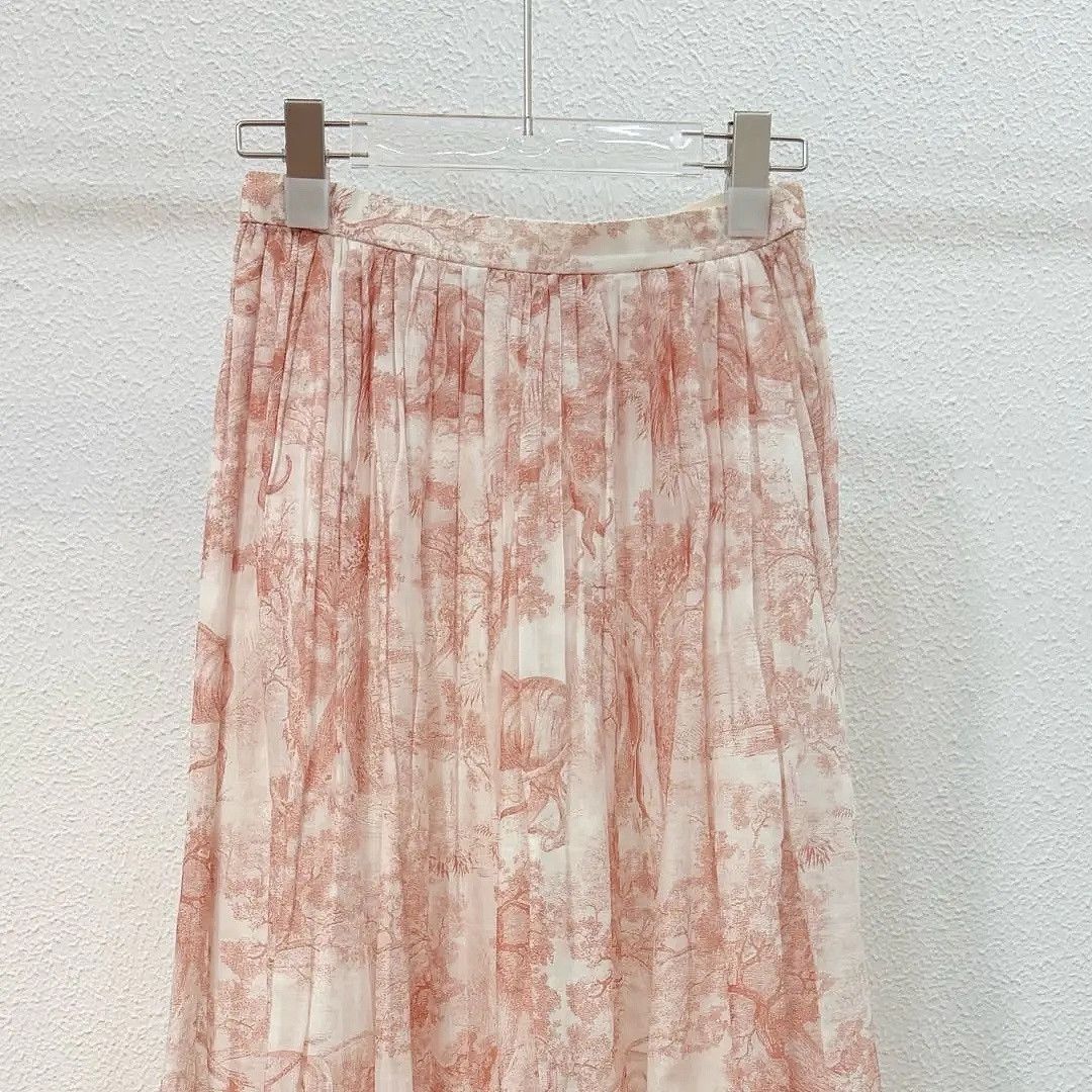 Dior Dior Toile de Jouy Print Skirt Size 34 Size 25" / US 0 / IT 36 - 6 Thumbnail