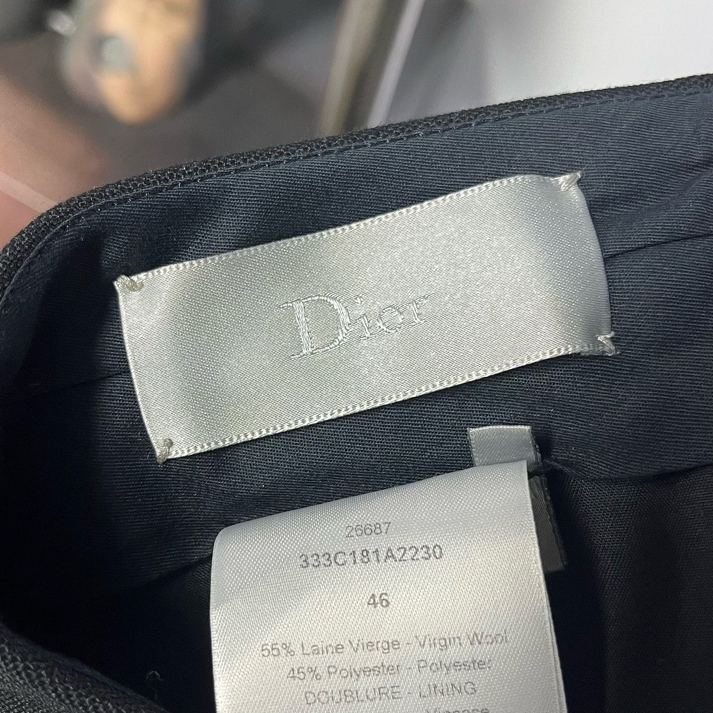Dior Dior Black Virgin Wool Trousers Size 46 Size US 30 / EU 46 - 3 Thumbnail