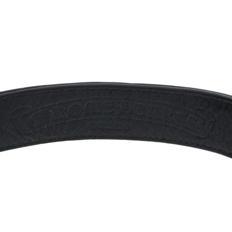 Chrome Hearts Chrome Hearts RR TINY BUCKLE Leather Bangle Black x Silver Size 1 Size ONE SIZE - 4 Thumbnail