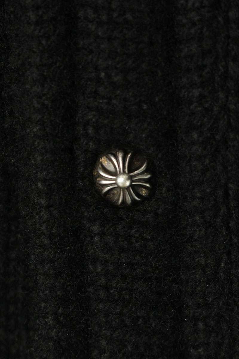 Chrome Hearts Chrome Hearts CH Leather Patch Cross Ball Button Knit Size S Size US S / EU 44-46 / 1 - 3 Thumbnail