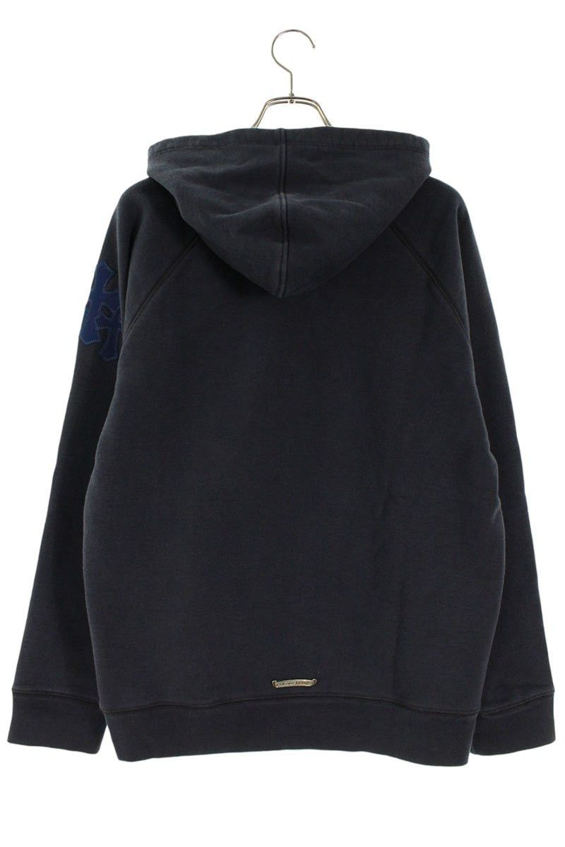Chrome Hearts Chrome Hearts Label Cross Patch Hoodie Navy/Silver Size L Size US L / EU 52-54 / 3 - 2 Thumbnail