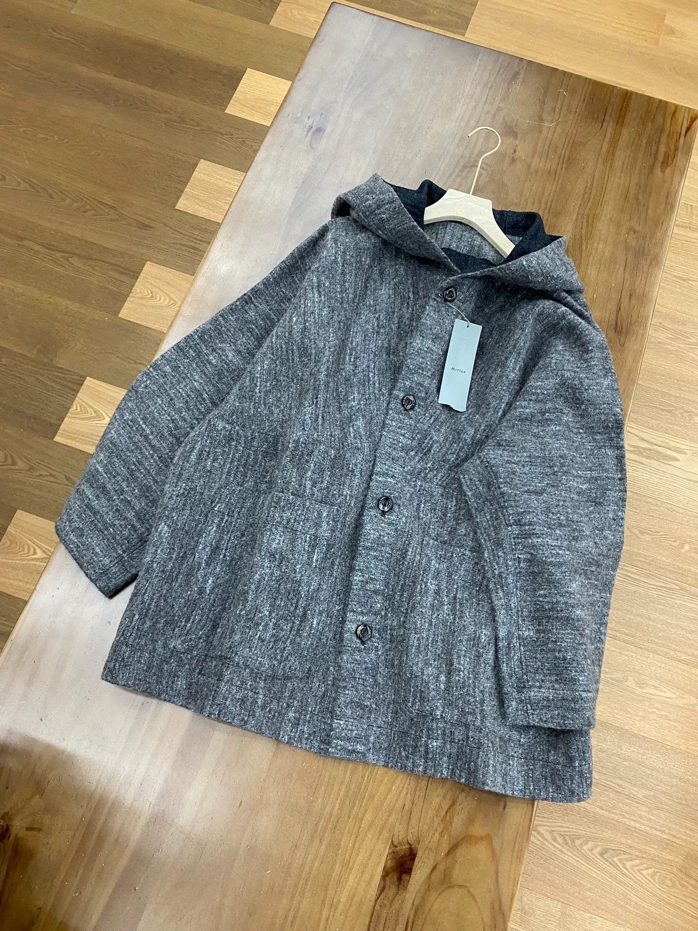 MITTAN Mittan CT-40 Wool Hemp Hooded Coat Size US M / EU 48-50 / 2 - 6 Thumbnail