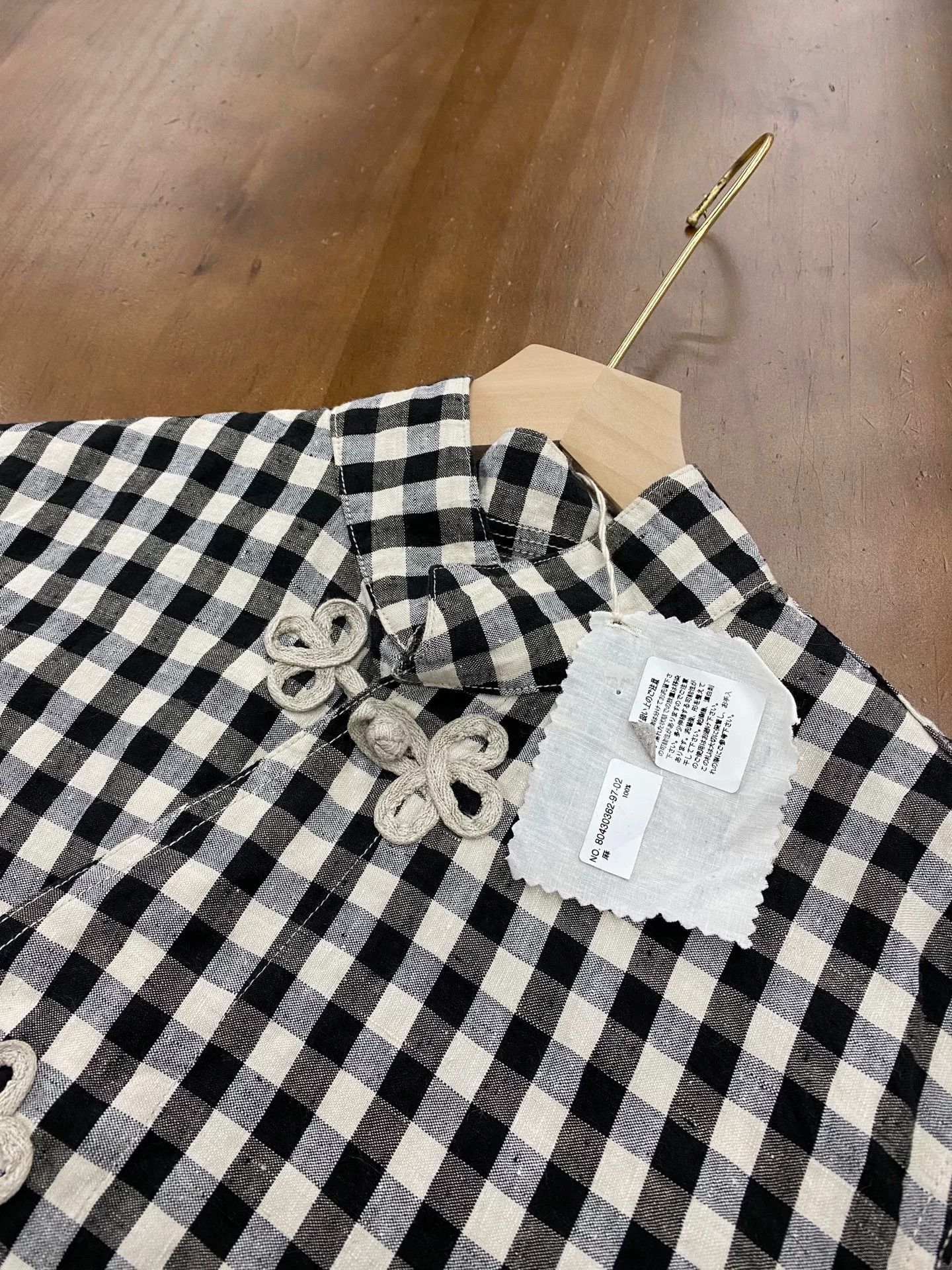 45rpm 45R Linen Check Top Size M / US 6-8 / IT 42-44 - 2 Thumbnail