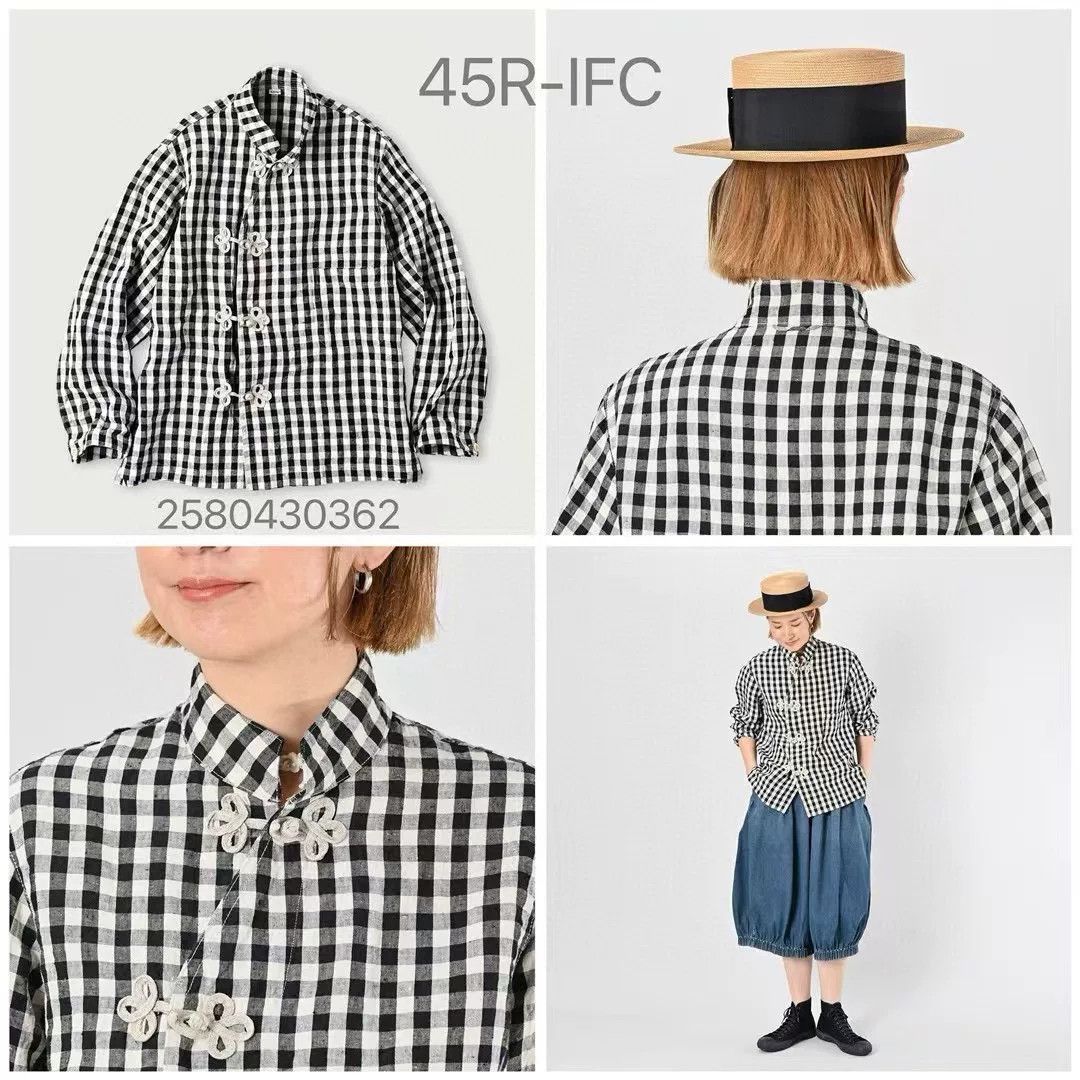 45rpm 45R Linen Check Top Size M / US 6-8 / IT 42-44 - 7 Thumbnail