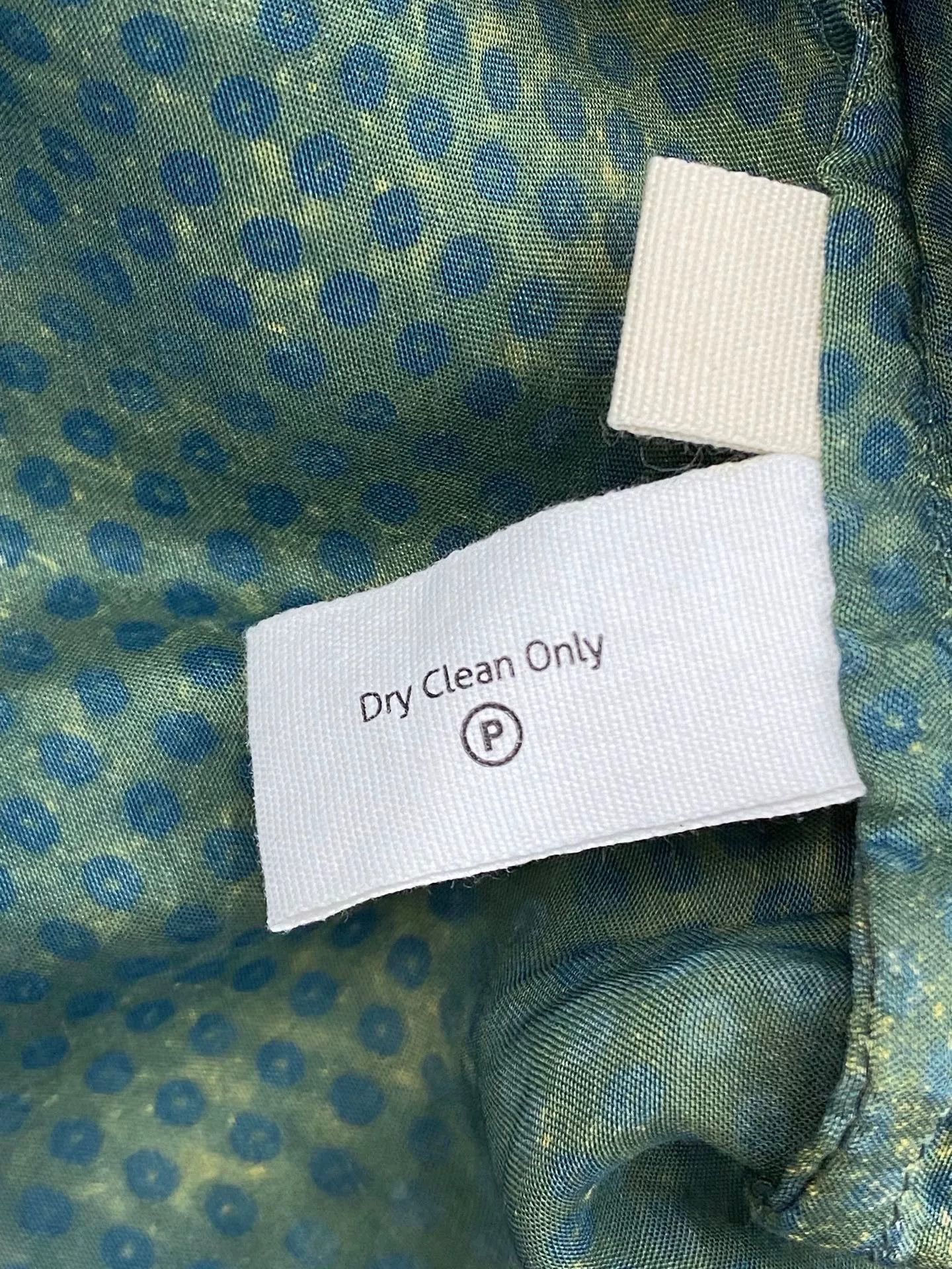 RBRSL r.b. Peacock Blue Gradient Polka Dot Dress Size L / US 10 / IT 46 - 8 Thumbnail