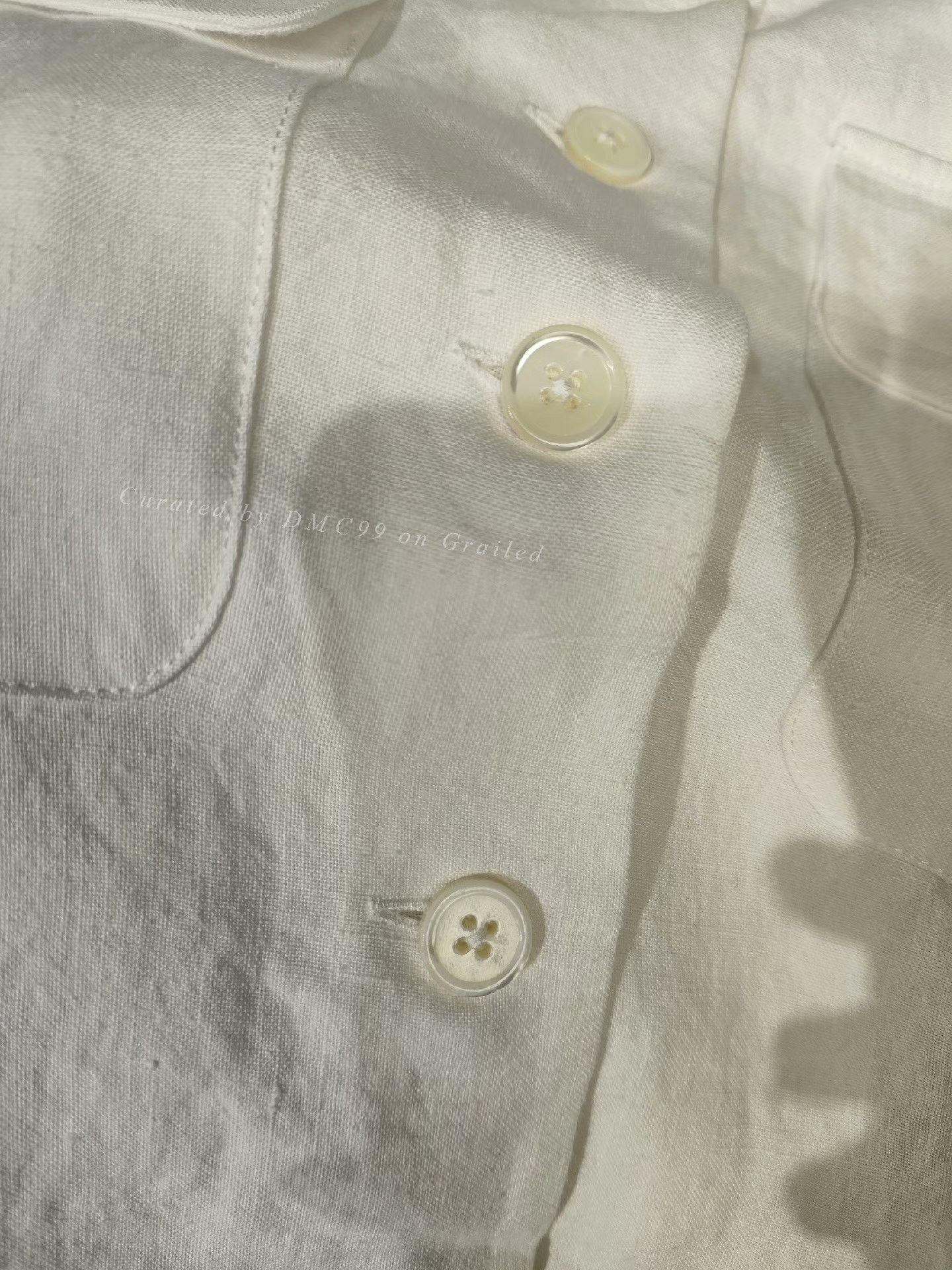 Margaret Howell Margaret Howell White Hemp Short-Sleeve Jacket Size XS / US 0-2 / IT 36-38 - 3 Thumbnail