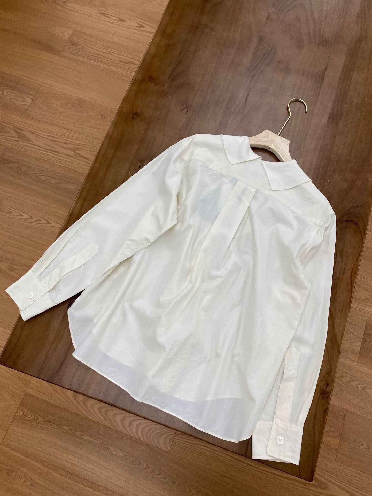 Other MHL White Minimalist Silk-Cotton Shirt Size M / US 6-8 / IT 42-44 - 4 Thumbnail