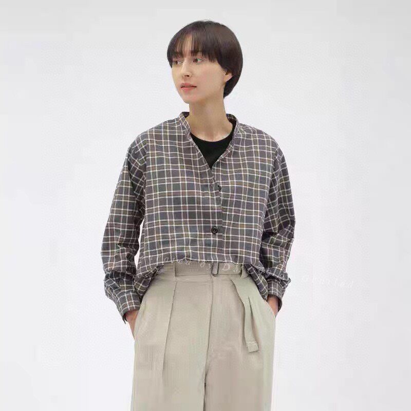 MHI MHL 24AW Women's Cotton Check Shirt Size M / US 6-8 / IT 42-44 - 3 Thumbnail