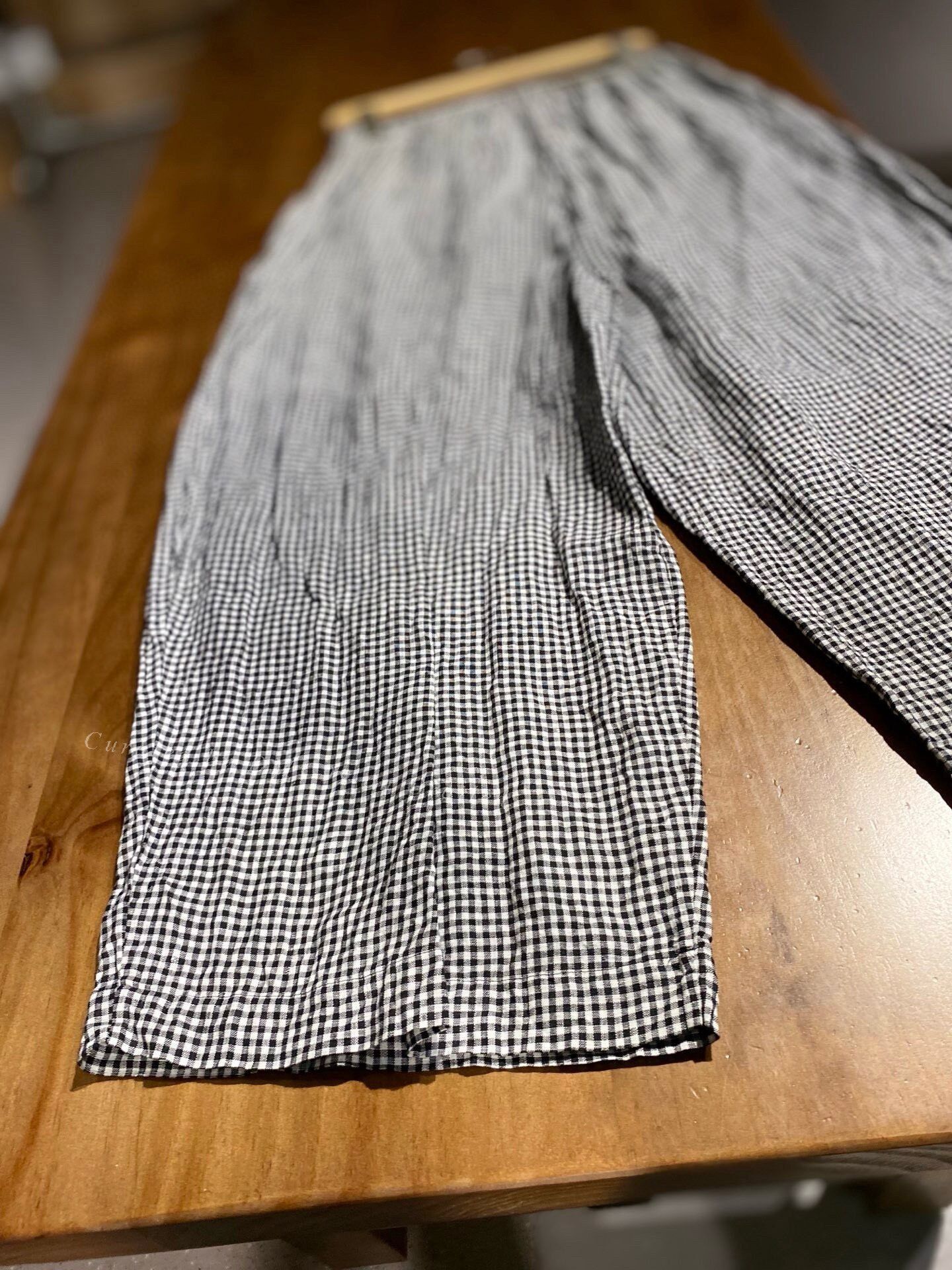 Other Atelier d'antan Black White Check Wide-Leg Pants Size 32" / US 10 / IT 46 - 6 Thumbnail