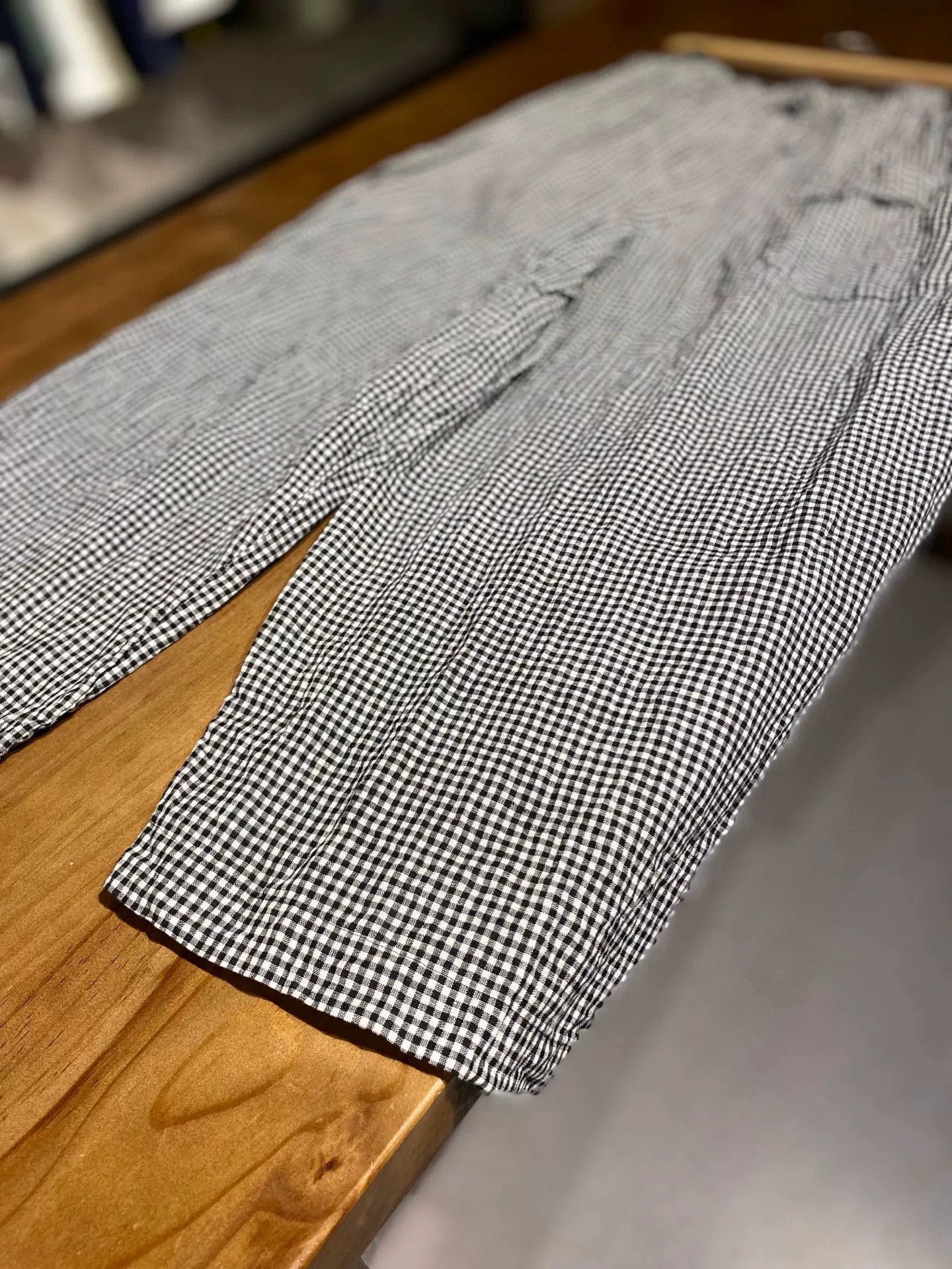 Other Atelier d'antan Black White Check Wide-Leg Pants Size 32" / US 10 / IT 46 - 3 Thumbnail