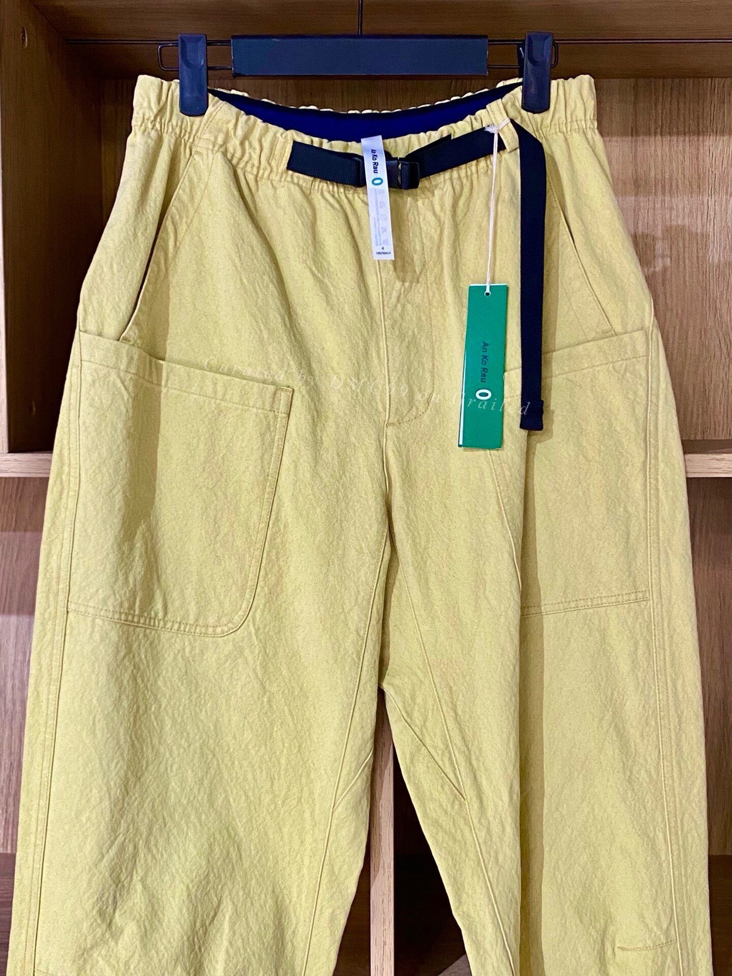 Other AnKoRau ZUCZUG Yellow Straight Cone Pants Size 26" / US 2 / IT 38 - 4 Thumbnail