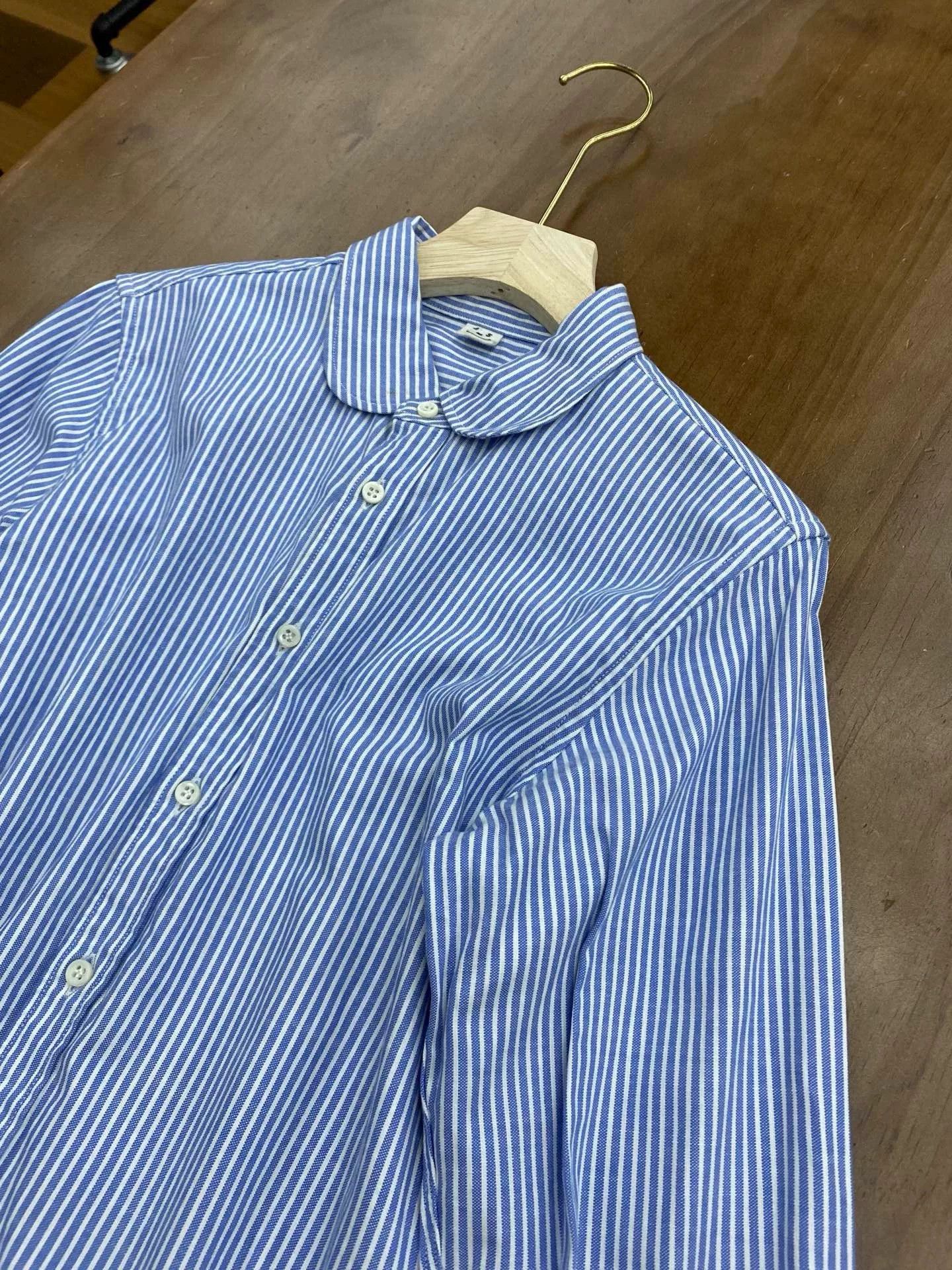 45rpm 45r Blue White Striped Long-Sleeve Shirt Size US M / EU 48-50 / 2 - 7 Thumbnail
