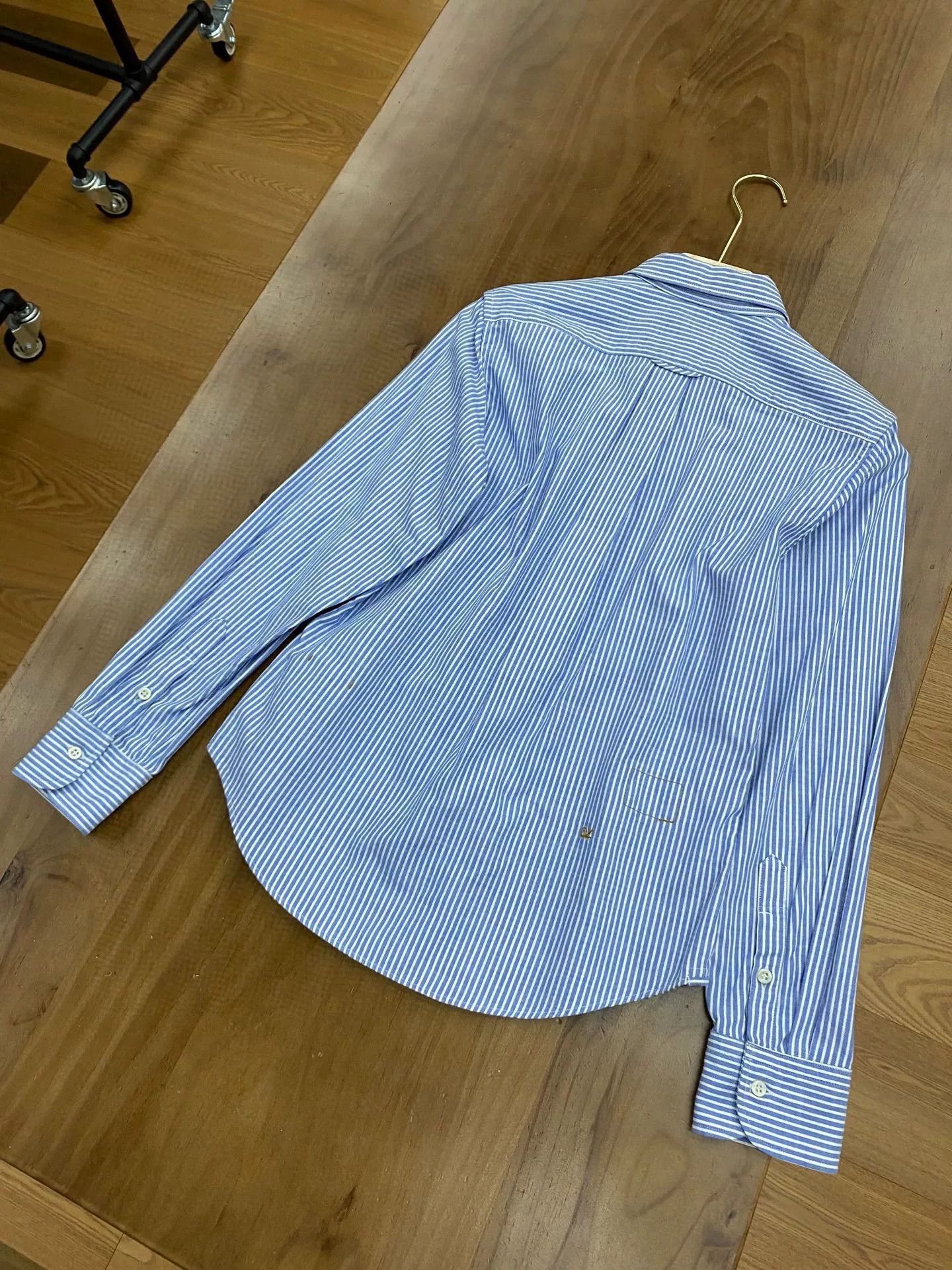 45rpm 45r Blue White Striped Long-Sleeve Shirt Size US M / EU 48-50 / 2 - 2 Thumbnail