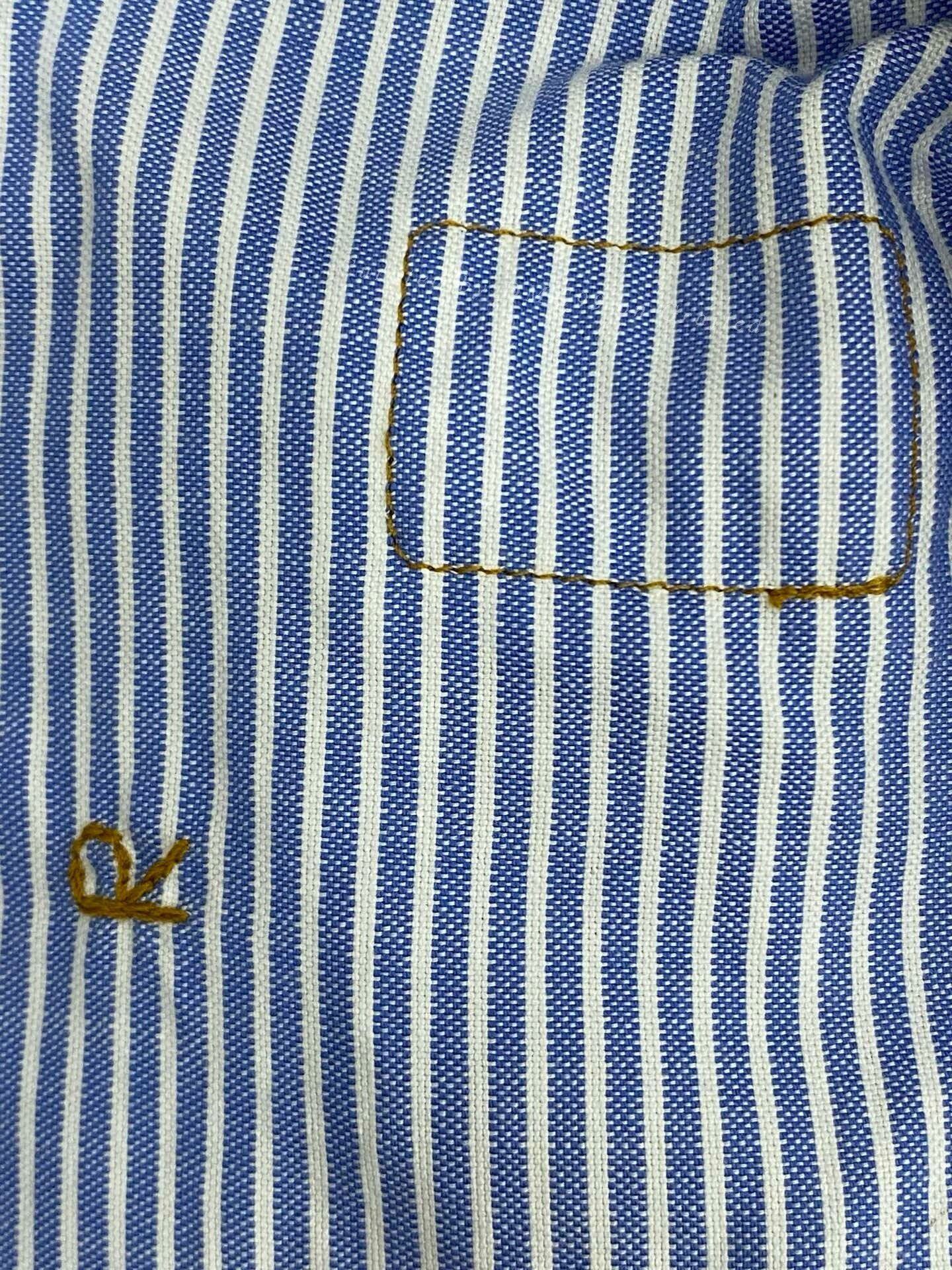 45rpm 45r Blue White Striped Long-Sleeve Shirt Size US M / EU 48-50 / 2 - 8 Thumbnail