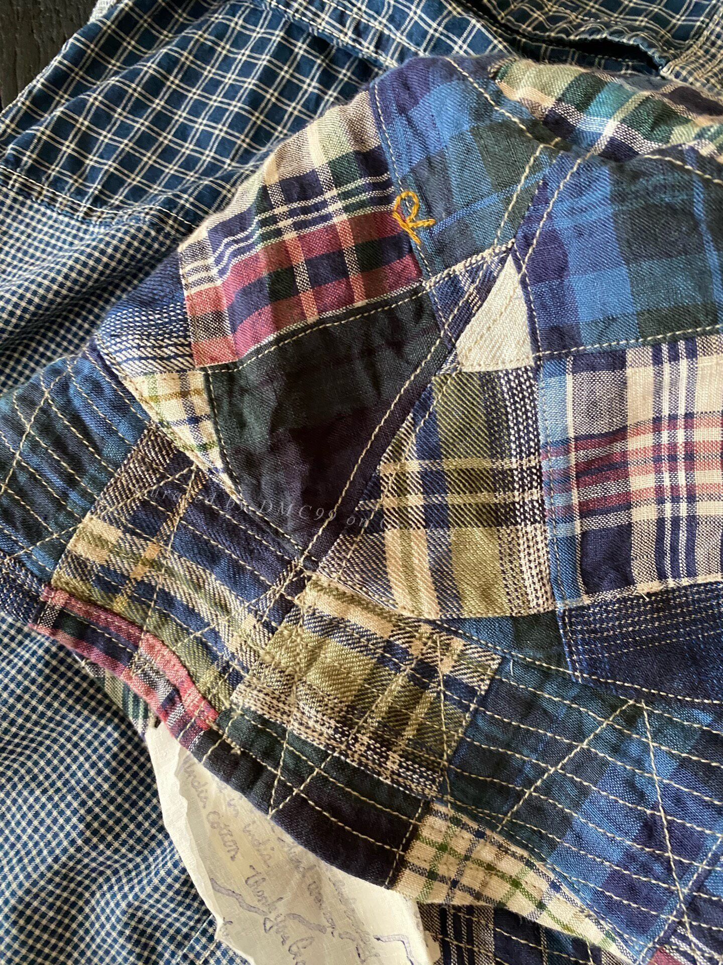 45rpm 45R Blue Check Patchwork Fisherman Hat Size ONE SIZE - 3 Thumbnail